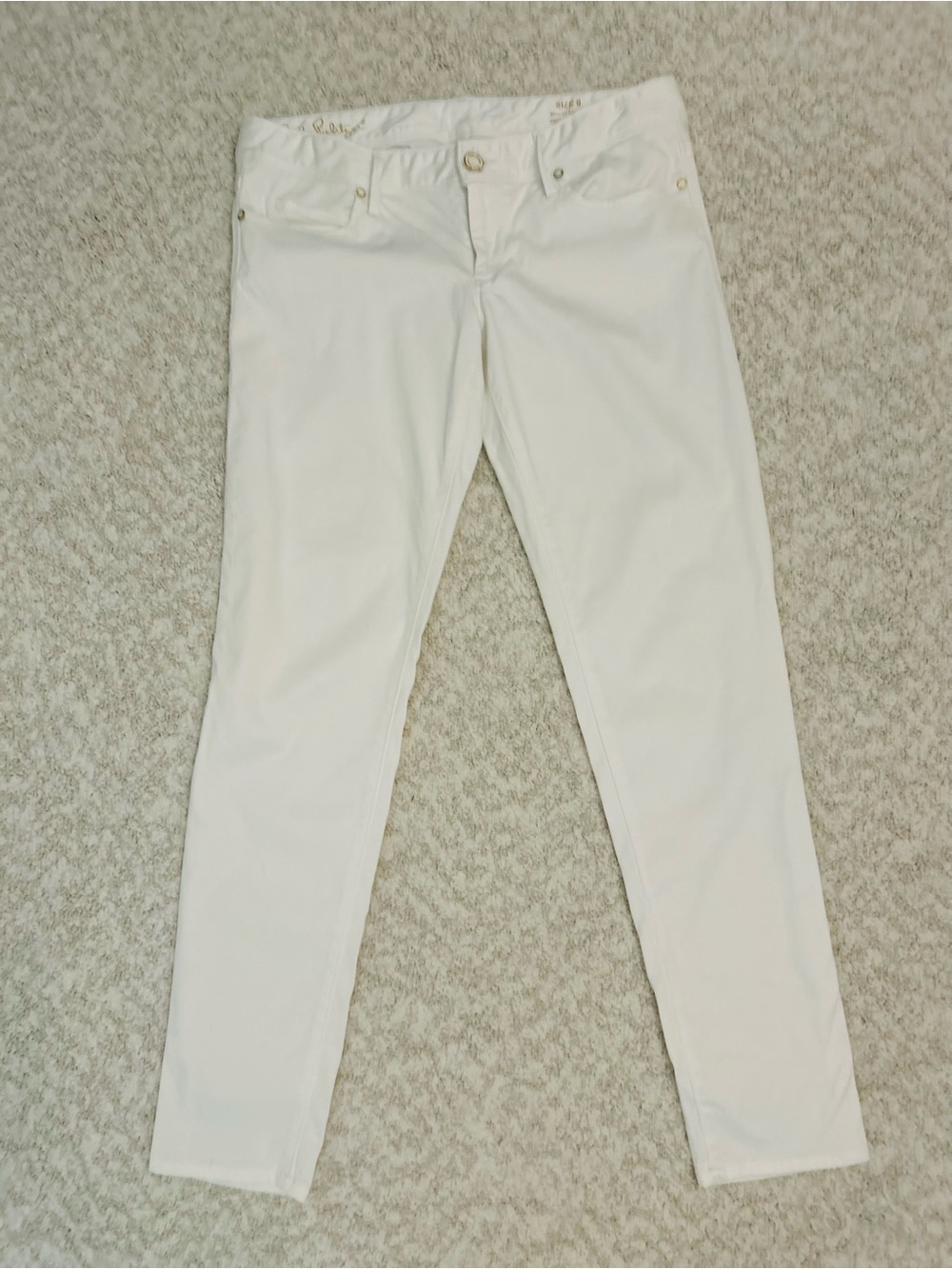 Lilly Pulitzer White Worth Skinny Pants- Size 8